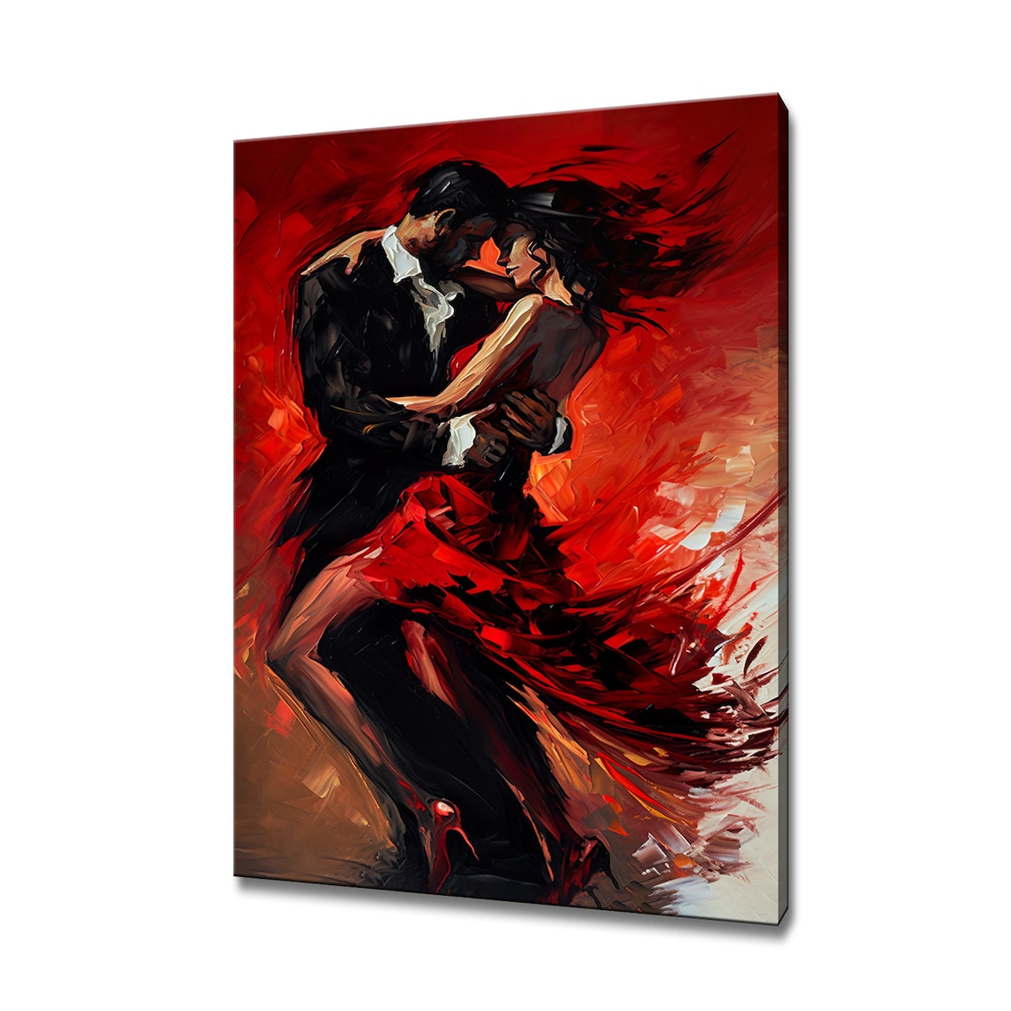Tango Couple Dancing Art Print, Dance Wall Decor