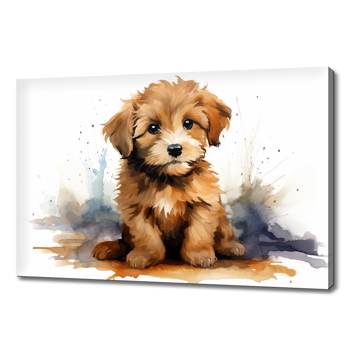 Brown Poodle Puppy Dog Watercolour Painting Print Art Animals Wall Art Print On Gift For Dog Lover Dog Picture Print