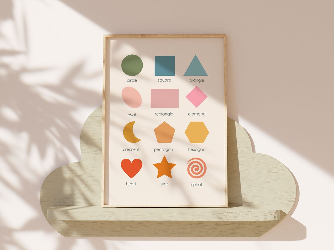 Colorful Shapes Kids Wall Art, Modern Nursery Decor - Image 5