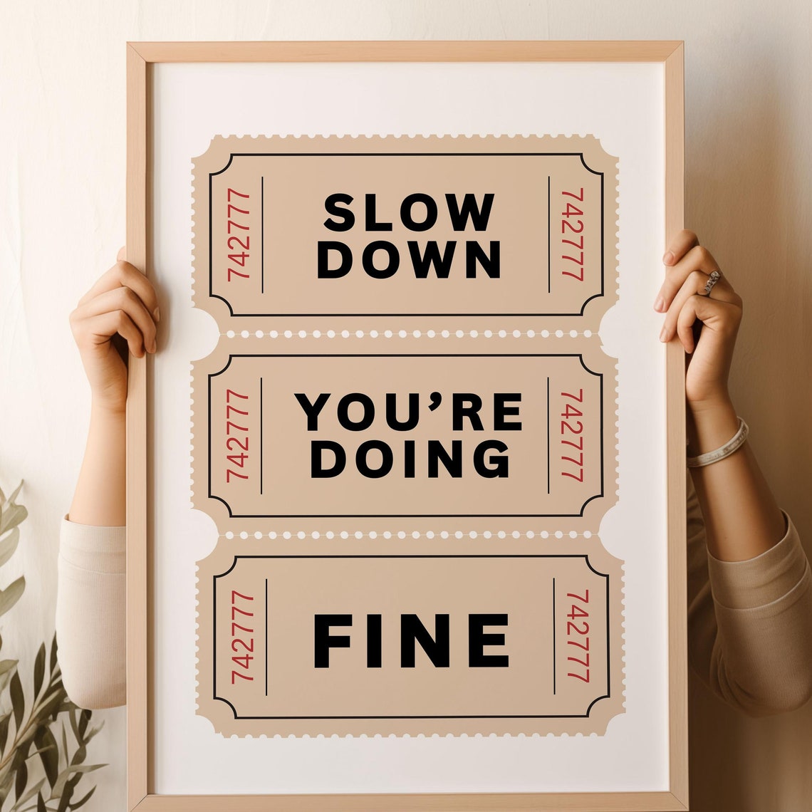 Slow Down Youre Doing Fine Billy Joel Lyric Ticket Stub Poster