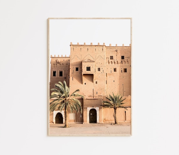Moroccan Desert Architecture Photography Boho Poster