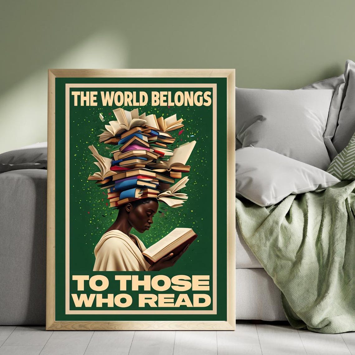 The World Belongs to Those Who Read Book Lover Library Wall Art - Image 2