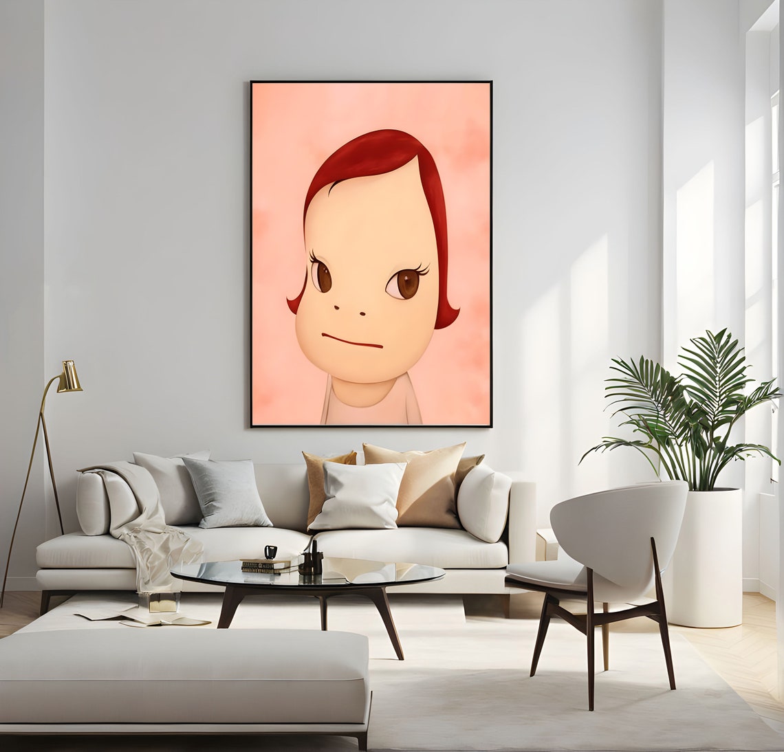 Yoshitomo Nara Girl 2006 Red Haired Big Eyed Child Portrait Poster - Image 3
