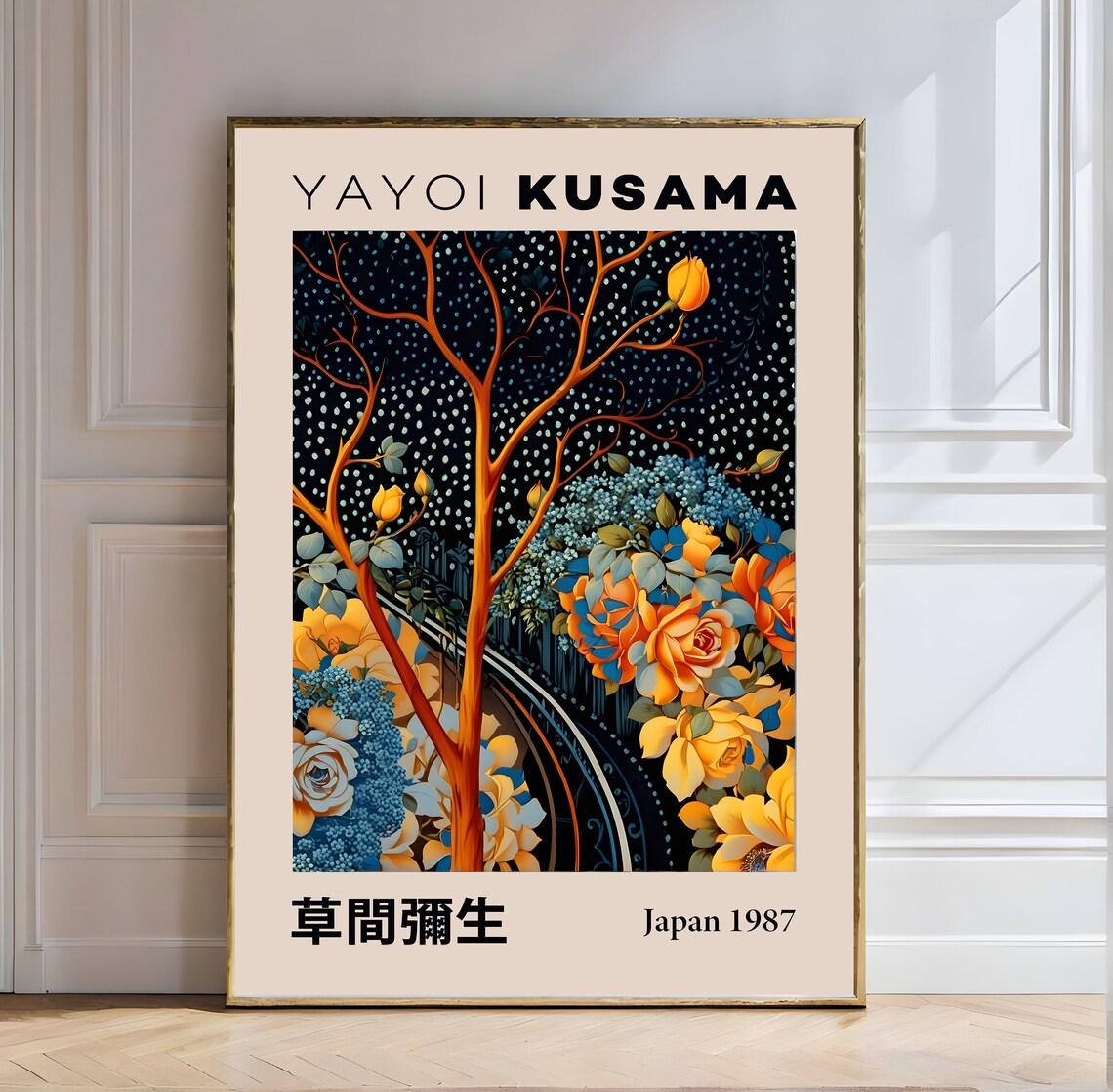 Yayoi Kusama Japan 1987 Floral Dreams Night Blossom Art Poster