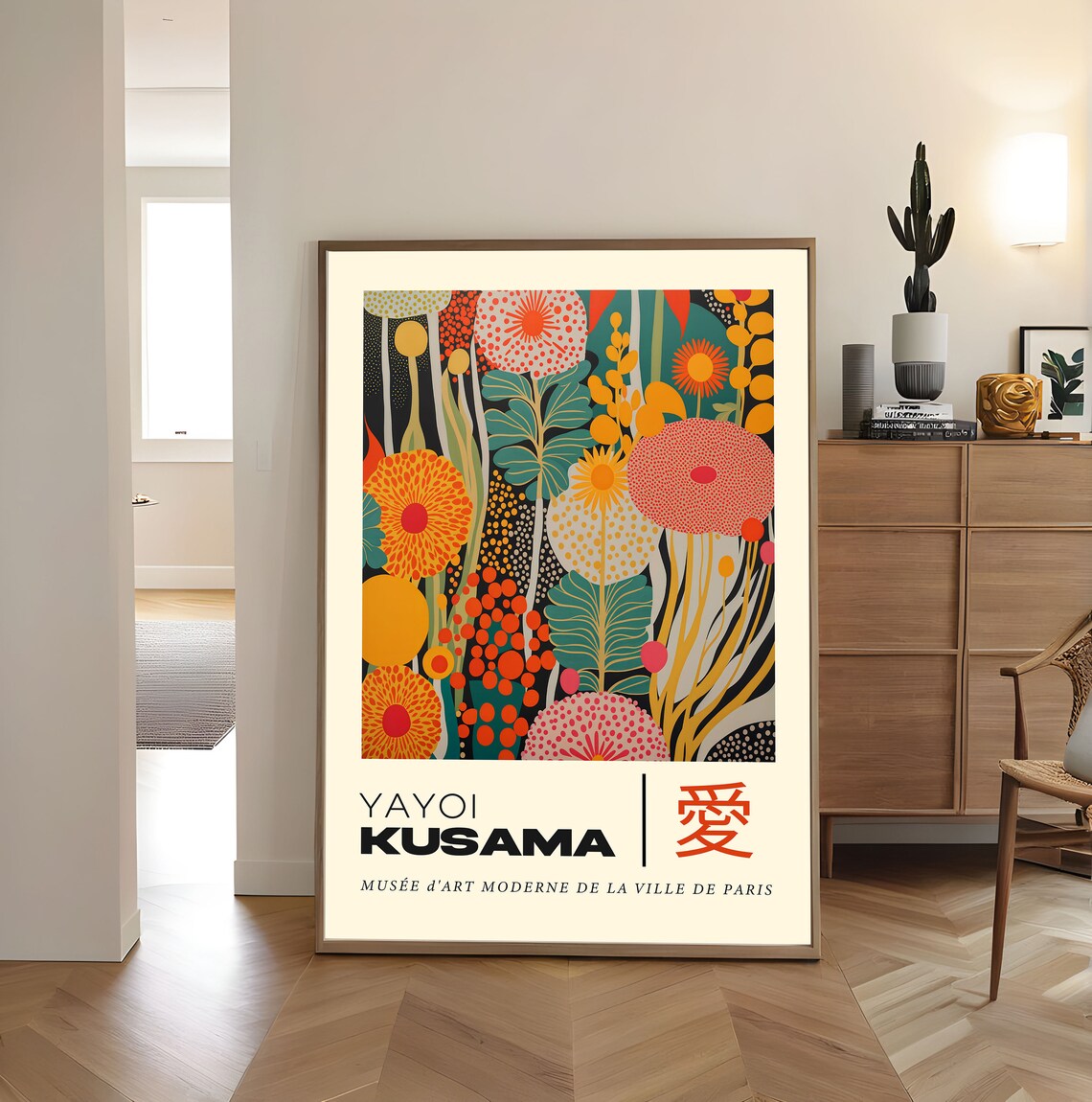 Yayoi Kusama Paris Floral Vibrance Polka Dot Accents Art Poster - Image 5