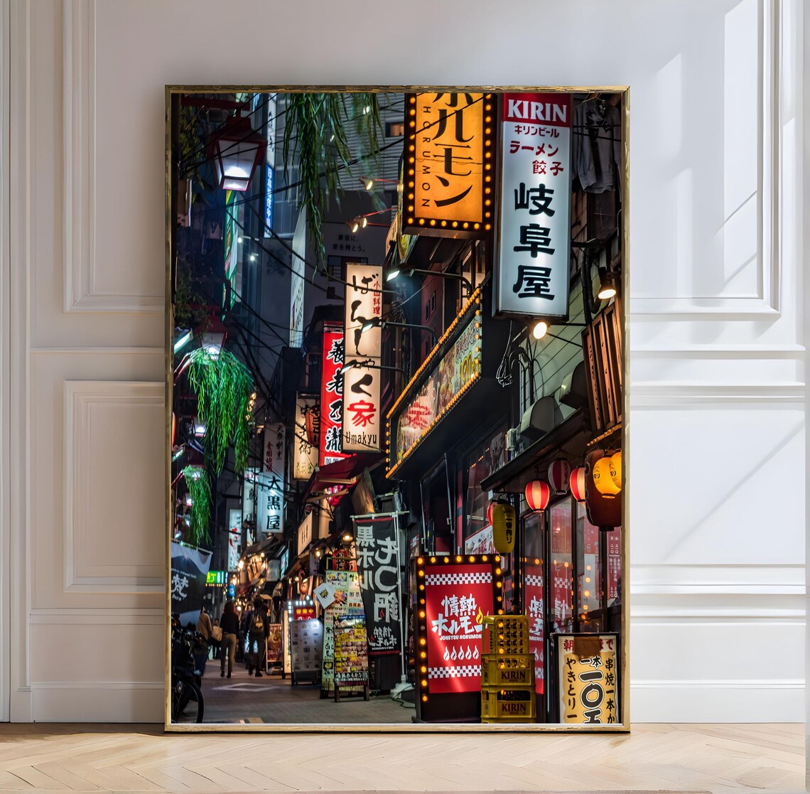 Shinjuku Tokyo Neon Alley Night Street Signs Photography Wall Art