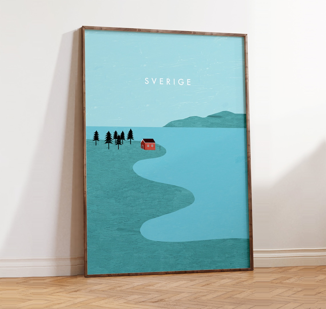 Sweden Scandinavian Nordic Travel Poster