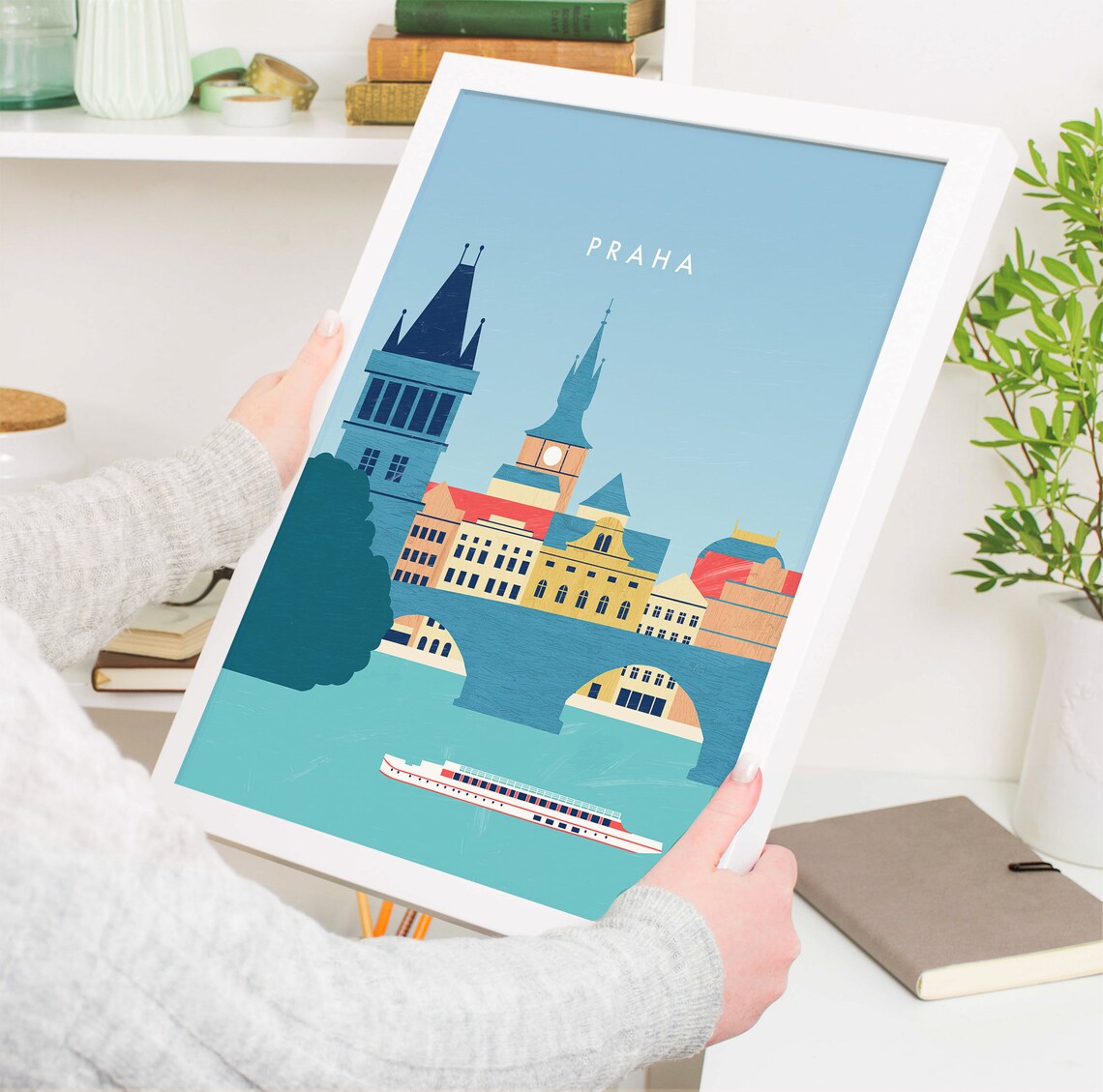 Prague Minimalist Cityscape Art Print, Praha - Image 4