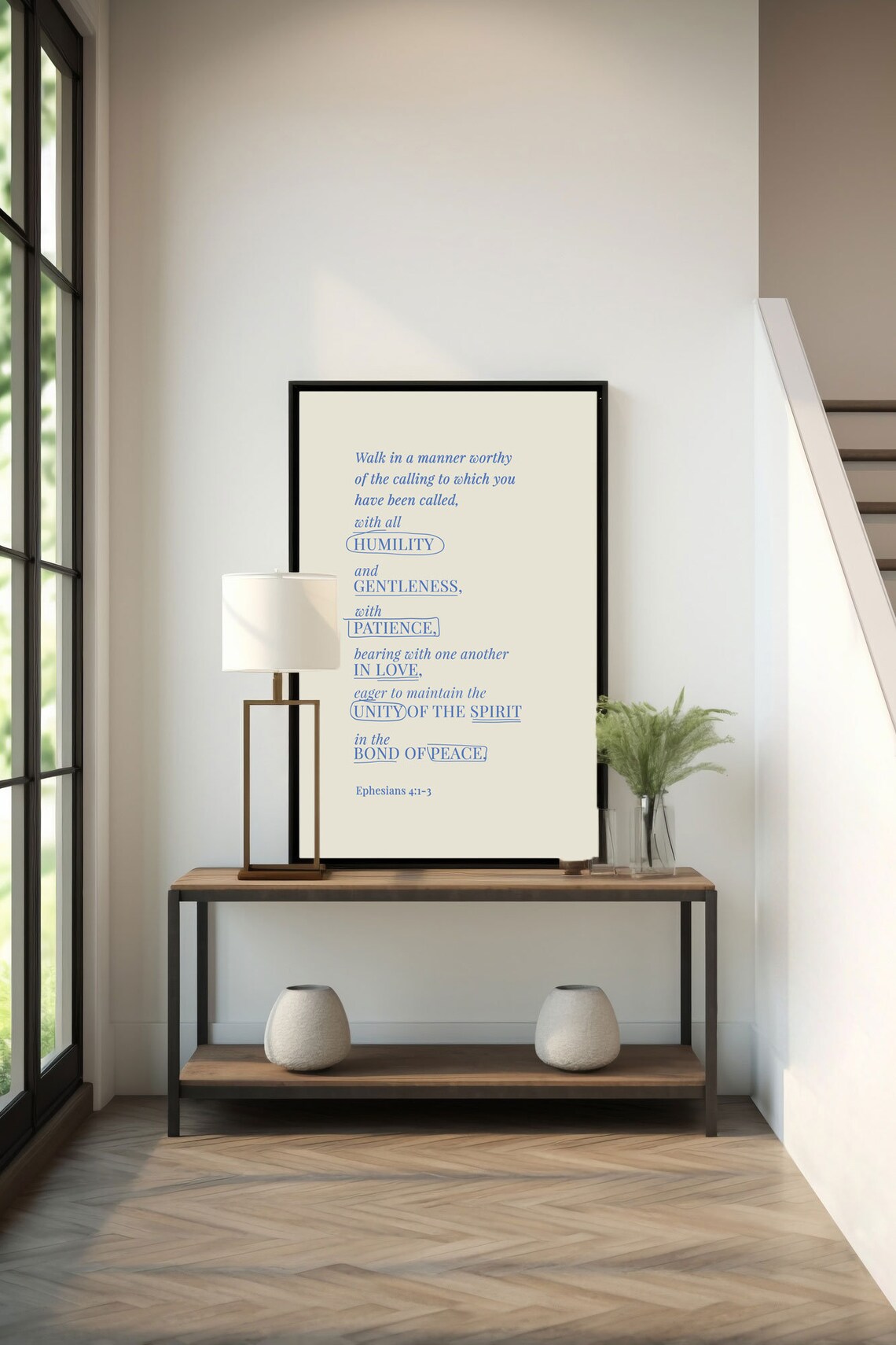 Ephesians 4:1-3 Unity Of The Spirit Bond Of Peace Bible Verse Poster - Image 6