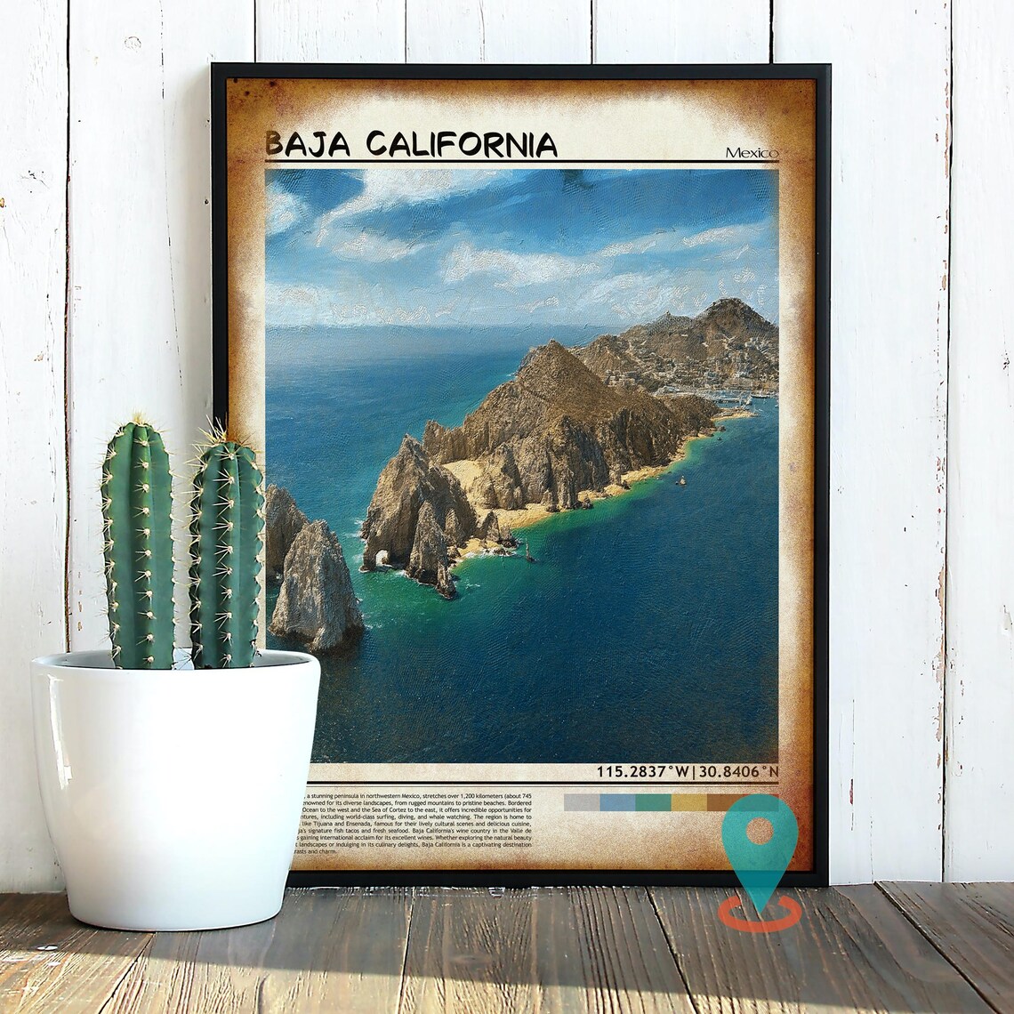Baja California Sur Print Black And White Baja California Sur Wall Art Baja California Sur Poster Baja California Sur Photo Mexico - Image 2