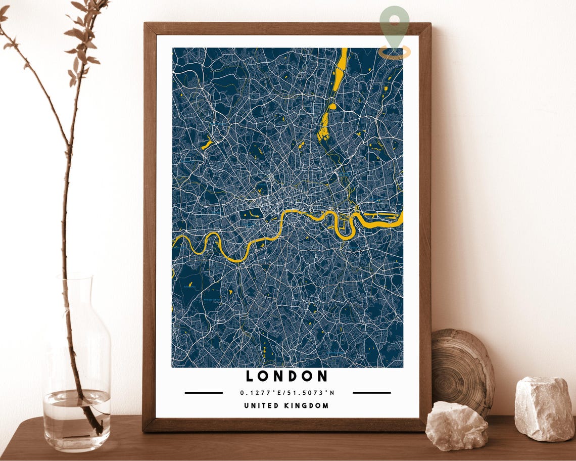 London Map London Map Print London City Map London Wall Art London Travel Poster London Poster London Photo London Poster Print - Image 2