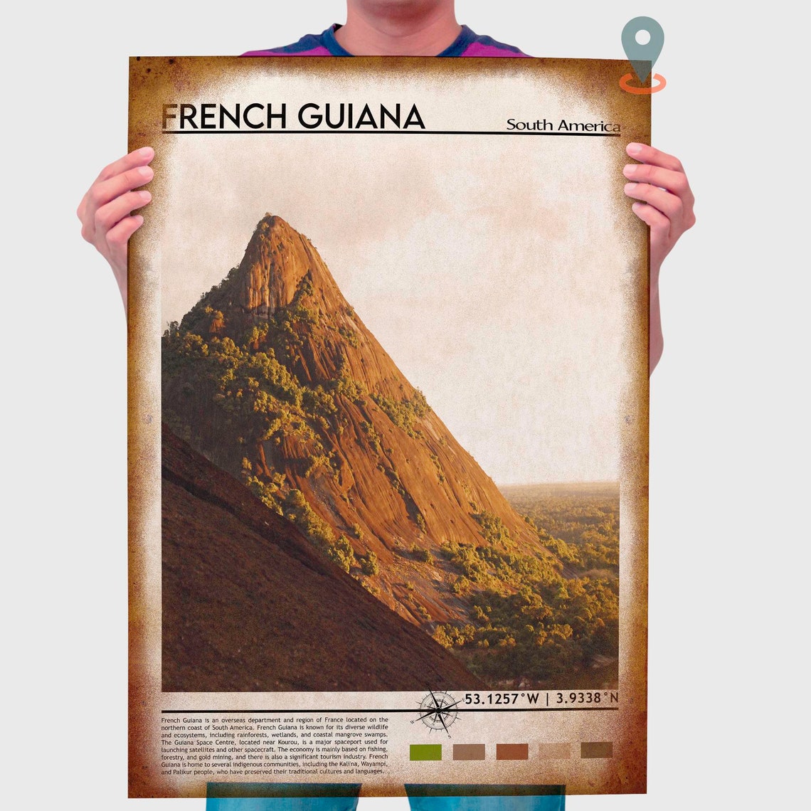 French Guiana Print French Guiana Art French Guiana Poster French Guiana Photo French Guiana Poster Print Cayenne Travel Poster - Image 4
