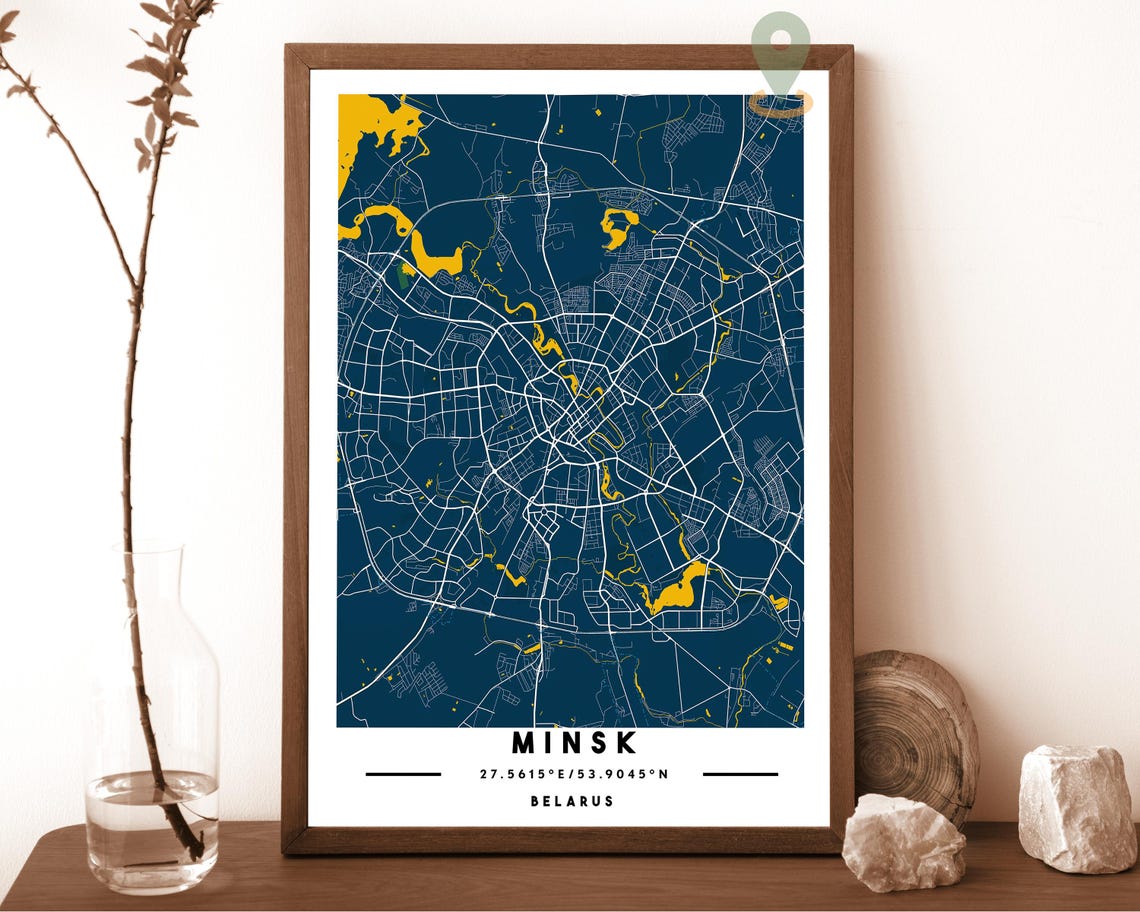 Minsk Map Minsk Map Print Minsk Wall Art Minsk Travel Poster Minsk Poster Minsk Photo Minsk City Map Minsk Belarus Minsk City Poster - Image 6