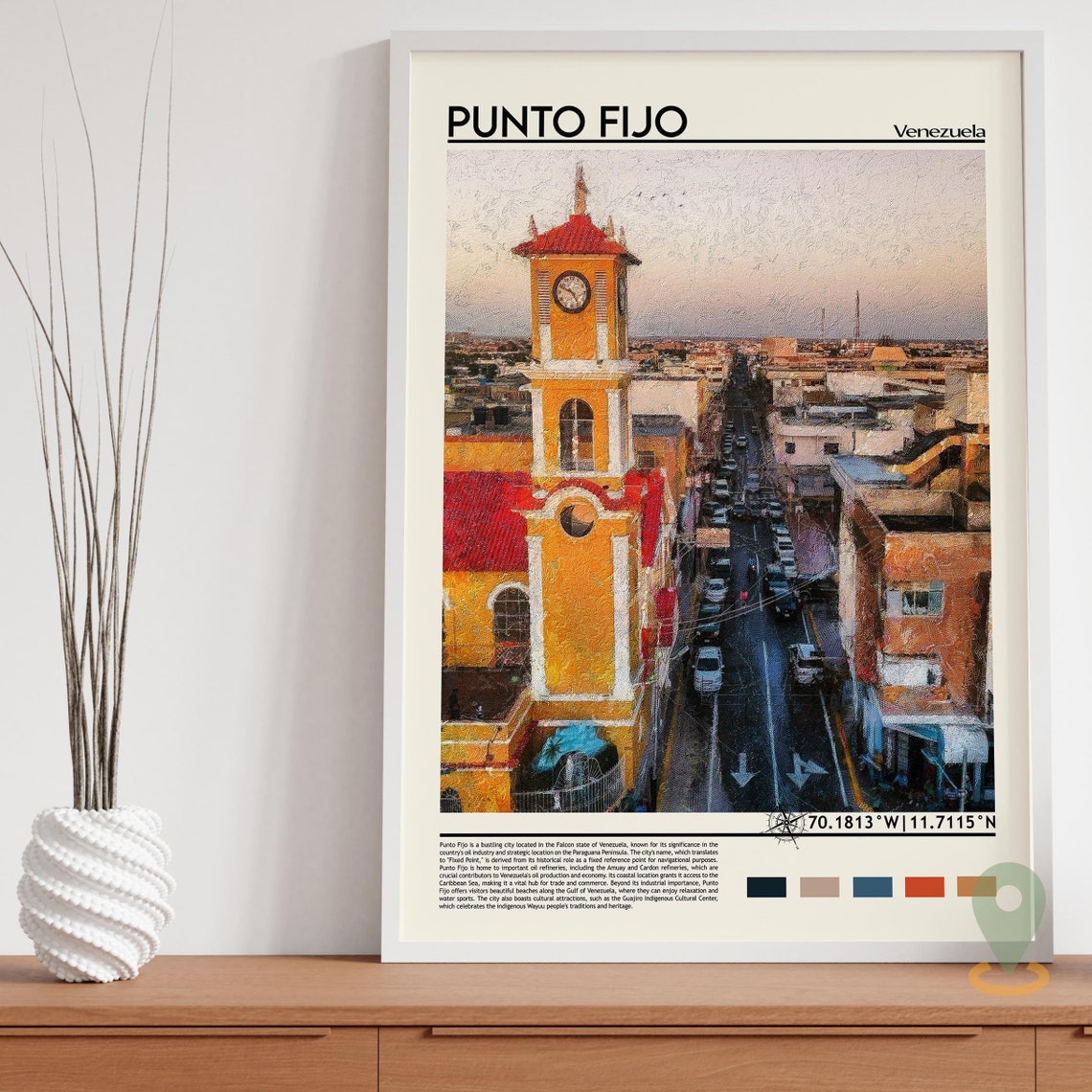Punto Fijo Print Punto Fijo Poster Punto Fijo Wall Art Punto Fijo Travel Print Punto Fijo Art Print Punto Fijo Artwork Venezuela Print - Image 5
