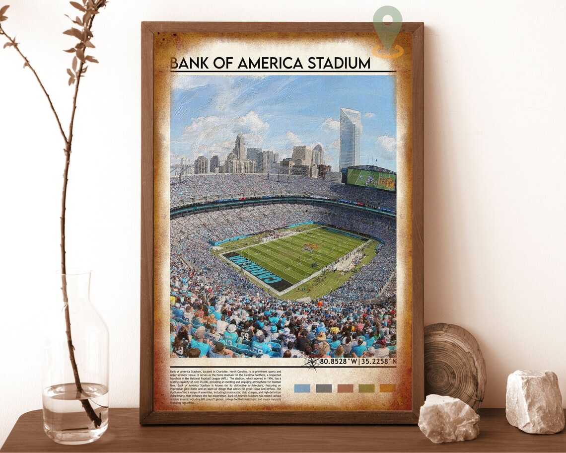 Bank Of America Stadium Charlotte Panthers Game Day Football Stadium Poster - Image 6