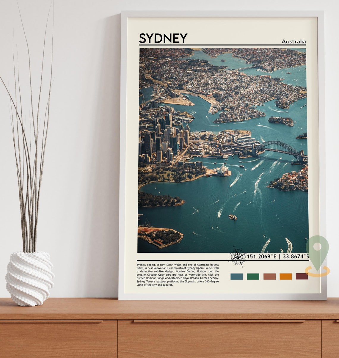Sydney Print Sydney Poster Sydney Wall Art Sydney Travel Sydney Art Print Sydney Artwork Sydney City Photo Sydney Australia Print - Image 3