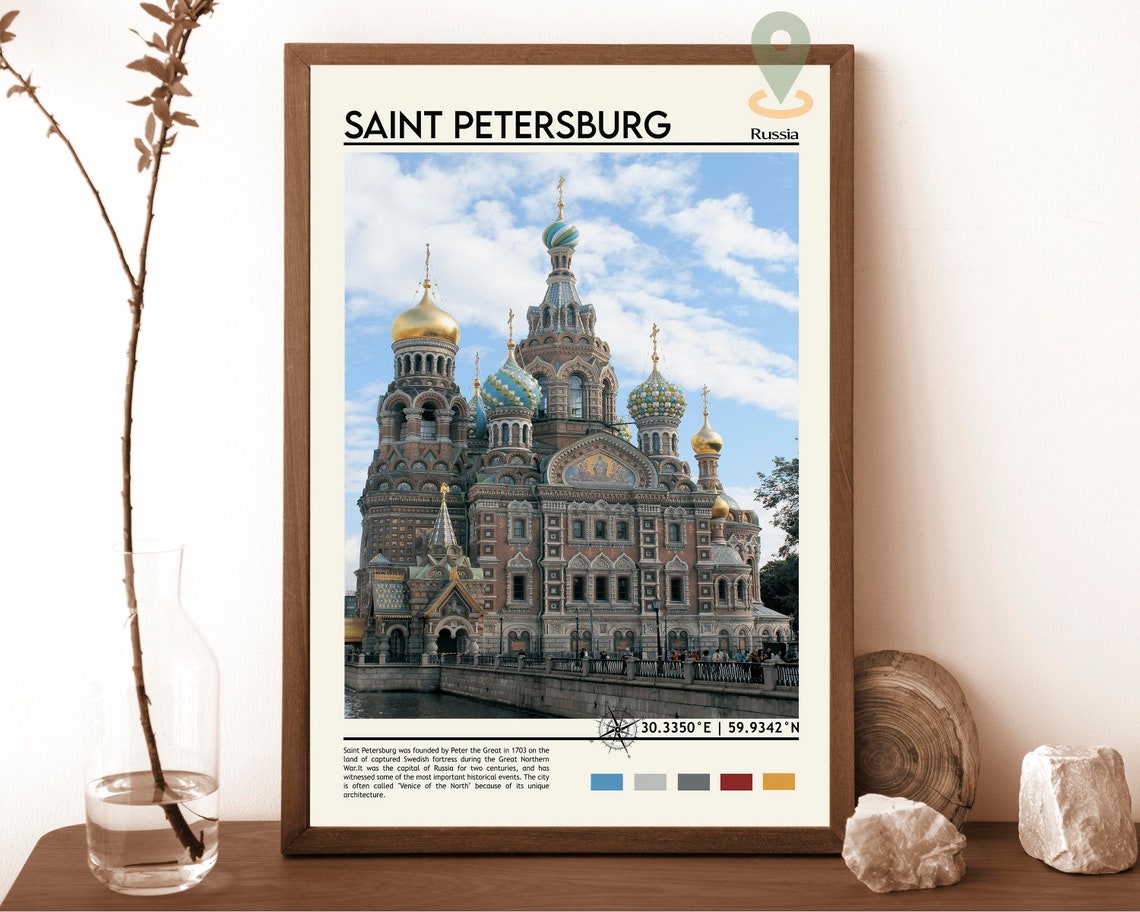 Saint Petersburg Print Saint Petersburg Poster Saint Petersburg Wall Art Saint Petersburg Travel Saint Petersburg Russia Print Moscow