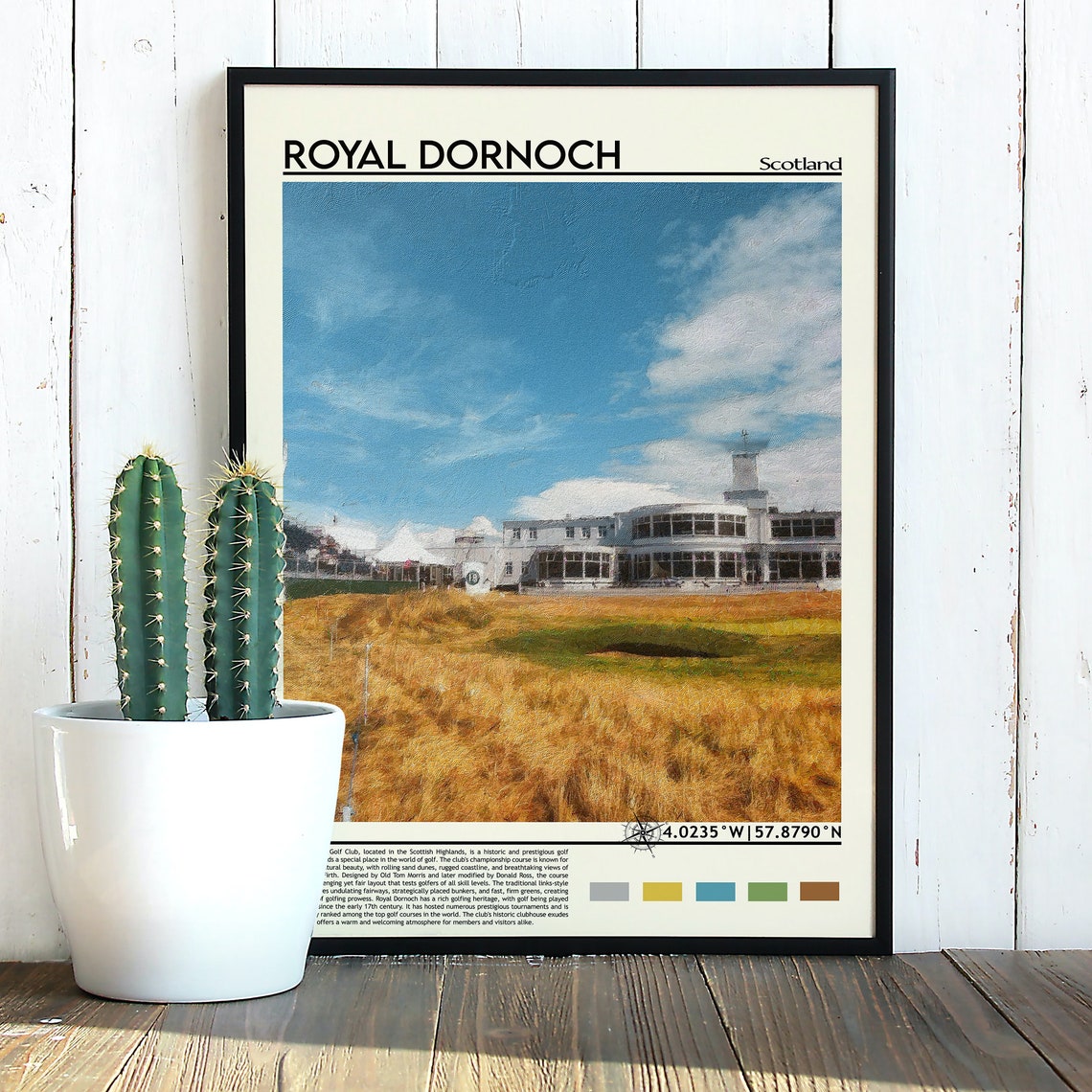 Royal Dornoch Print Royal Dornoch Poster Royal Dornoch Wall Art Royal Dornoch Travel Royal Dornoch Art Print Scotland Print Golf Print - Image 2