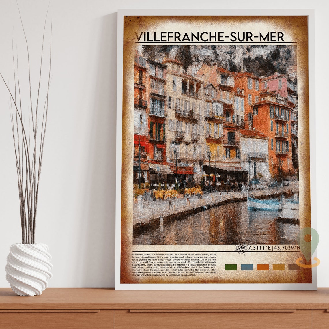 Villefranche Sur Mer Print French Riviera Print Cote Dazur Print France Print Villefranche Sur Mer Travel Print Villefranche Sur Mer - Image 4