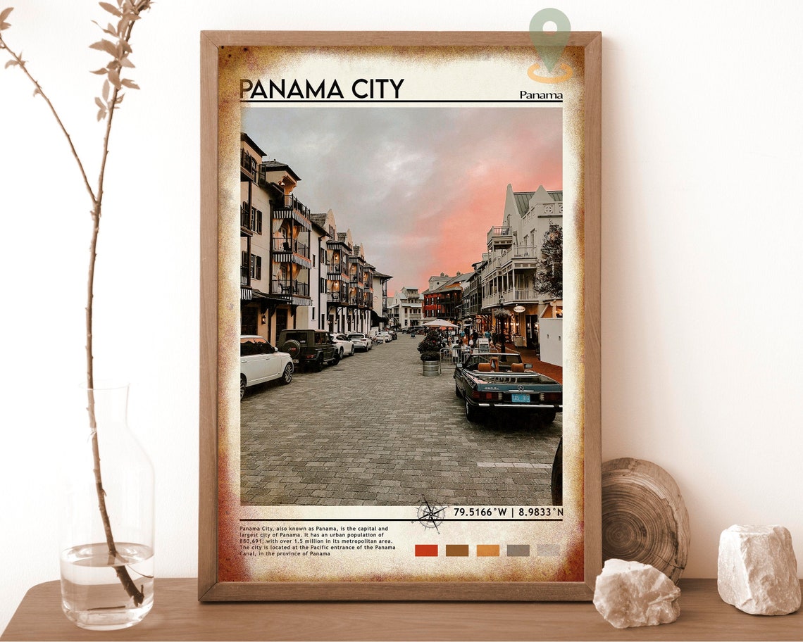 Panama City Print Vintage Poster Panama City Art Panama City Poster Panama City Photo Panama City Poster Print Travel Gift - Image 6
