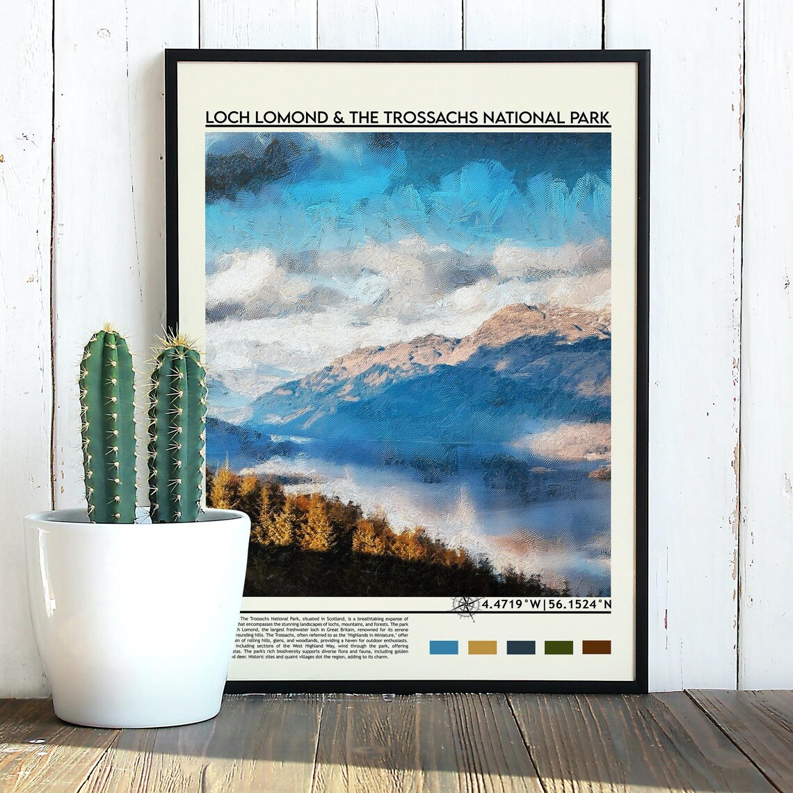 Loch Lomond and the Trossachs Scotland Autumn Mountains Poster - Image 3