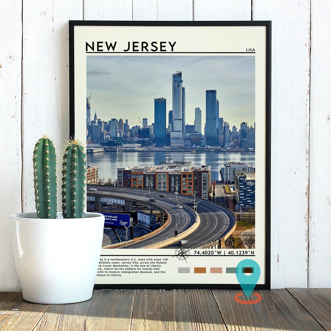 New Jersey Travel Poster New Jersey Print New Jersey Wall Art New Jersey Vintage Poster New Jersey Photo New Jersey Poster Print - Image 2