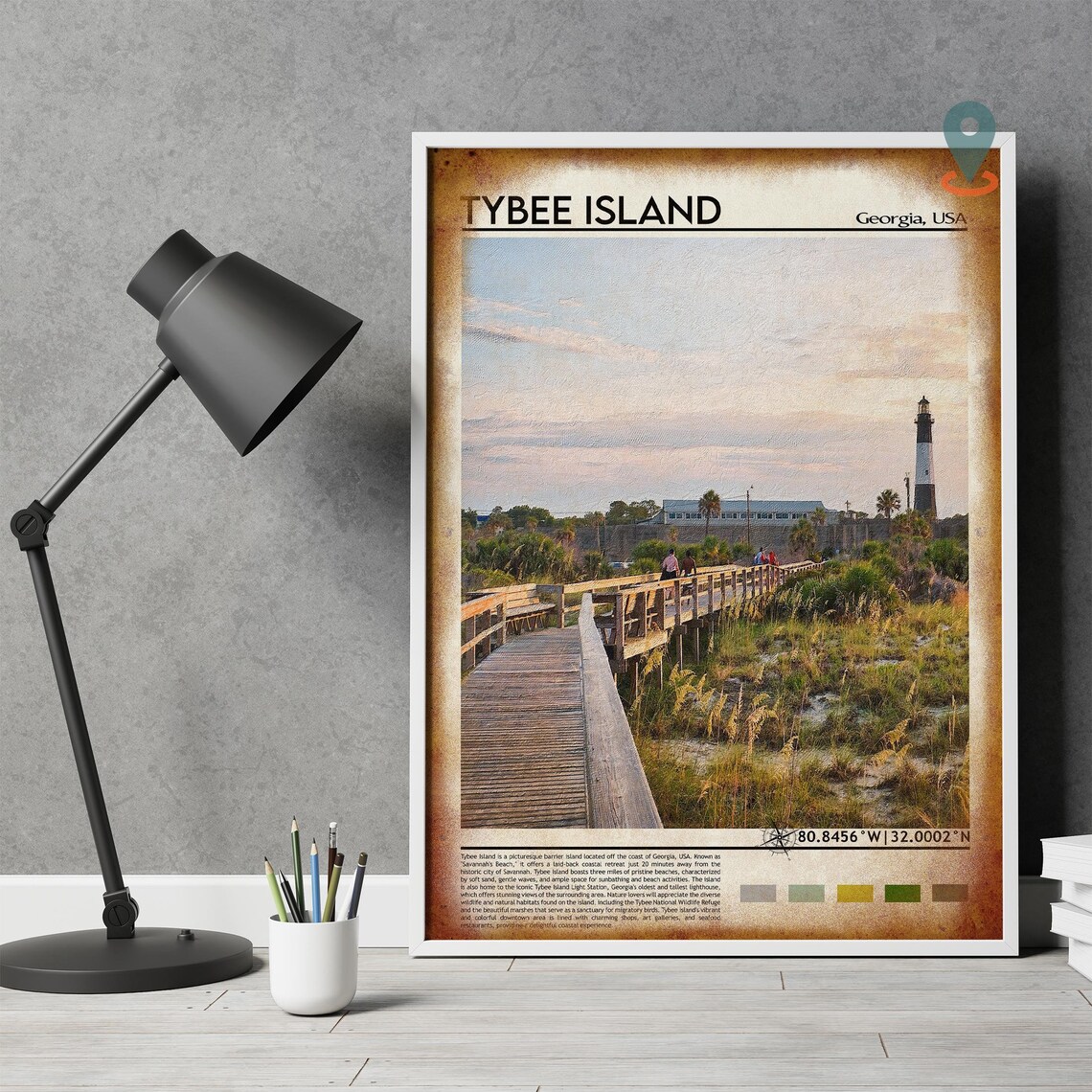 Tybee Island Georgia Lighthouse Boardwalk Beach Photo Poster - Image 4