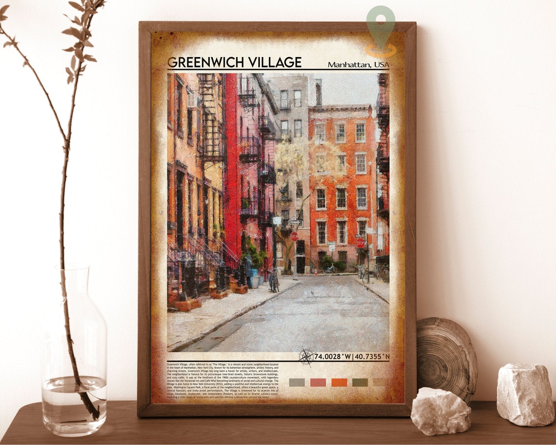 Greenwich Village Print Greenwich Village Poster Greenwich Village Wall Art Greenwich Village Travel Print Greenwich Village Art Print - Image 6