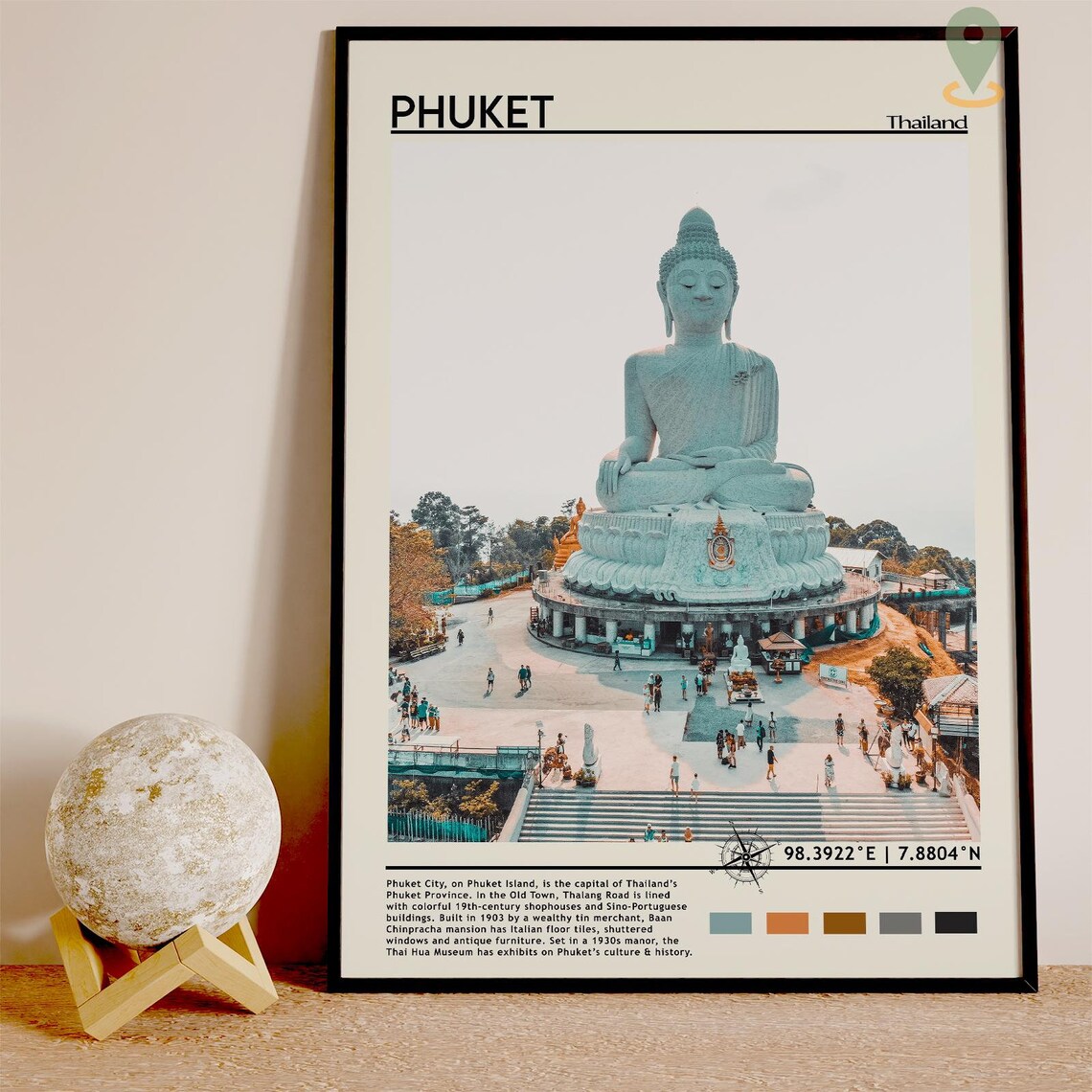 Phuket Thailand Big Buddha Statue Photo Poster Travel Decor Art - Image 2