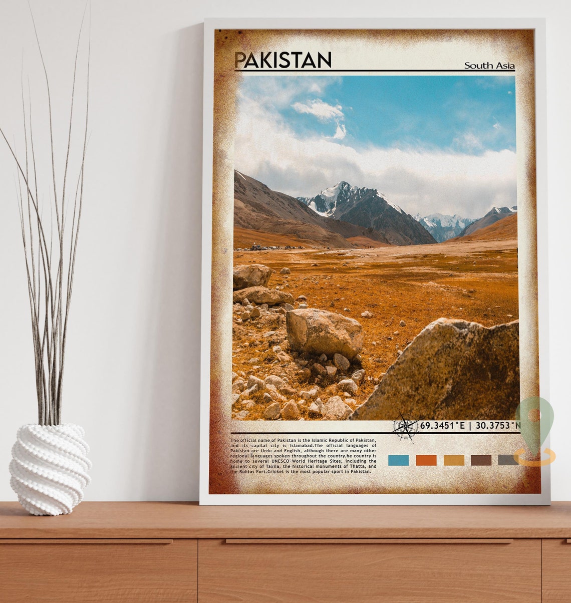 Pakistan Print Pakistan Art Pakistan Poster Pakistan Photo Pakistan Poster Print Pakistan Painting Islamabad Travel Poster Islamabad - Image 5