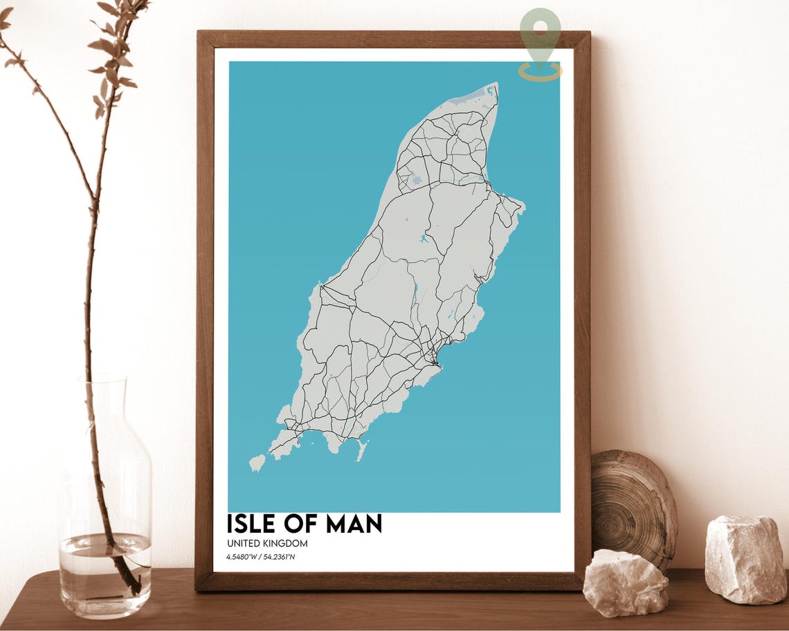 Isle Of Man Map Isle Of Man Map Print Isle Of Man Wall Art Isle Of Man Travel Poster Isle Of Man Poster Isle Of Man Photo Isle Of Man - Image 3