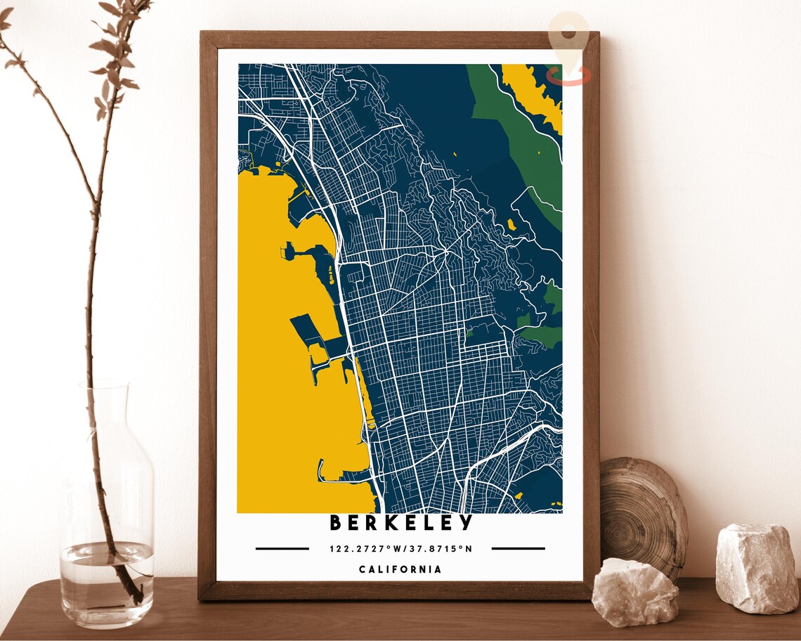 Berkeley California City Street Map Modern Poster Wall Decor - Image 6