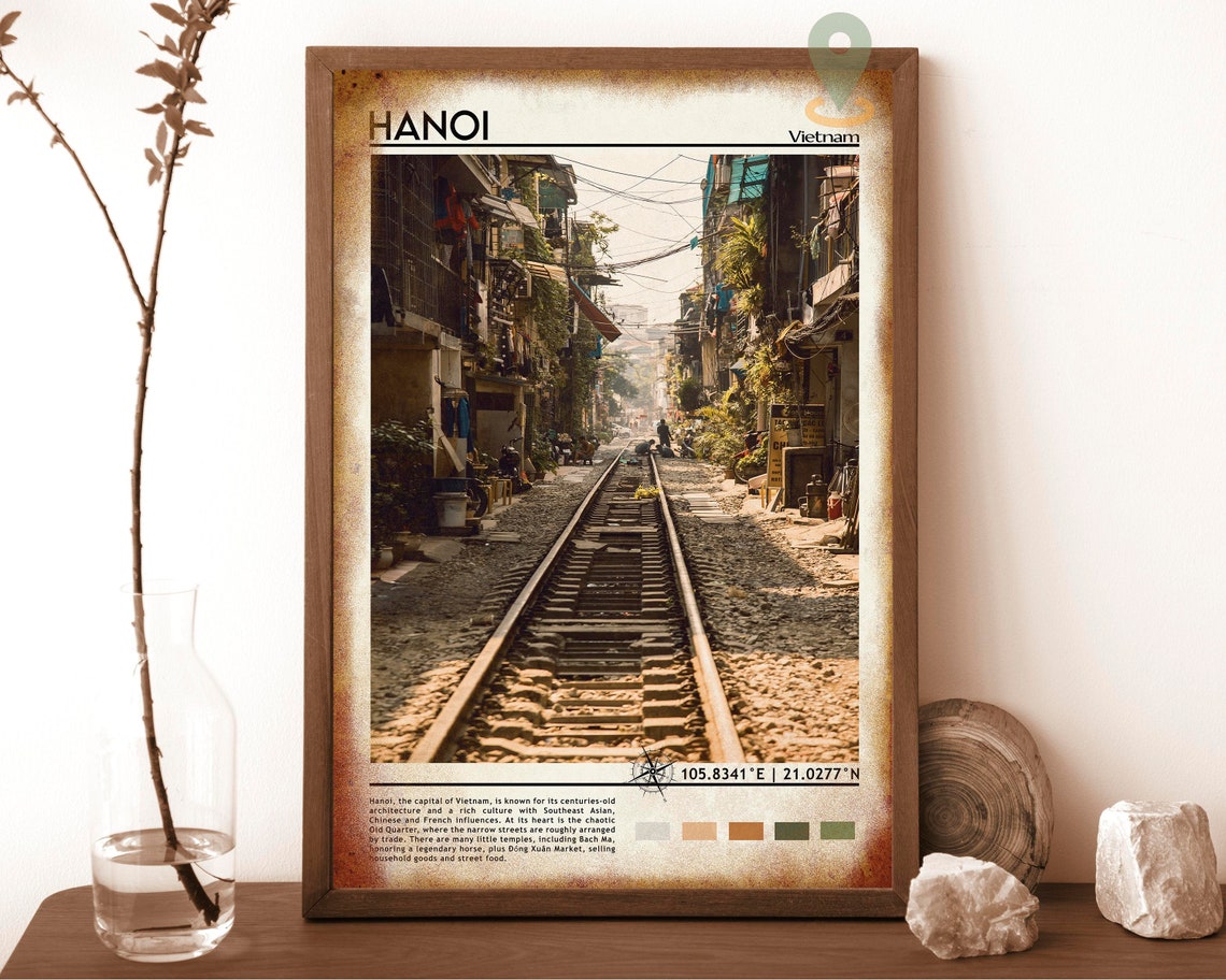 Hanoi Print Hanoi Art Hanoi Poster Hanoi Photo Hanoi Poster Print Hanoi Painting Hanoi Poster Hanoi Artwork Vietnam Poster - Image 6
