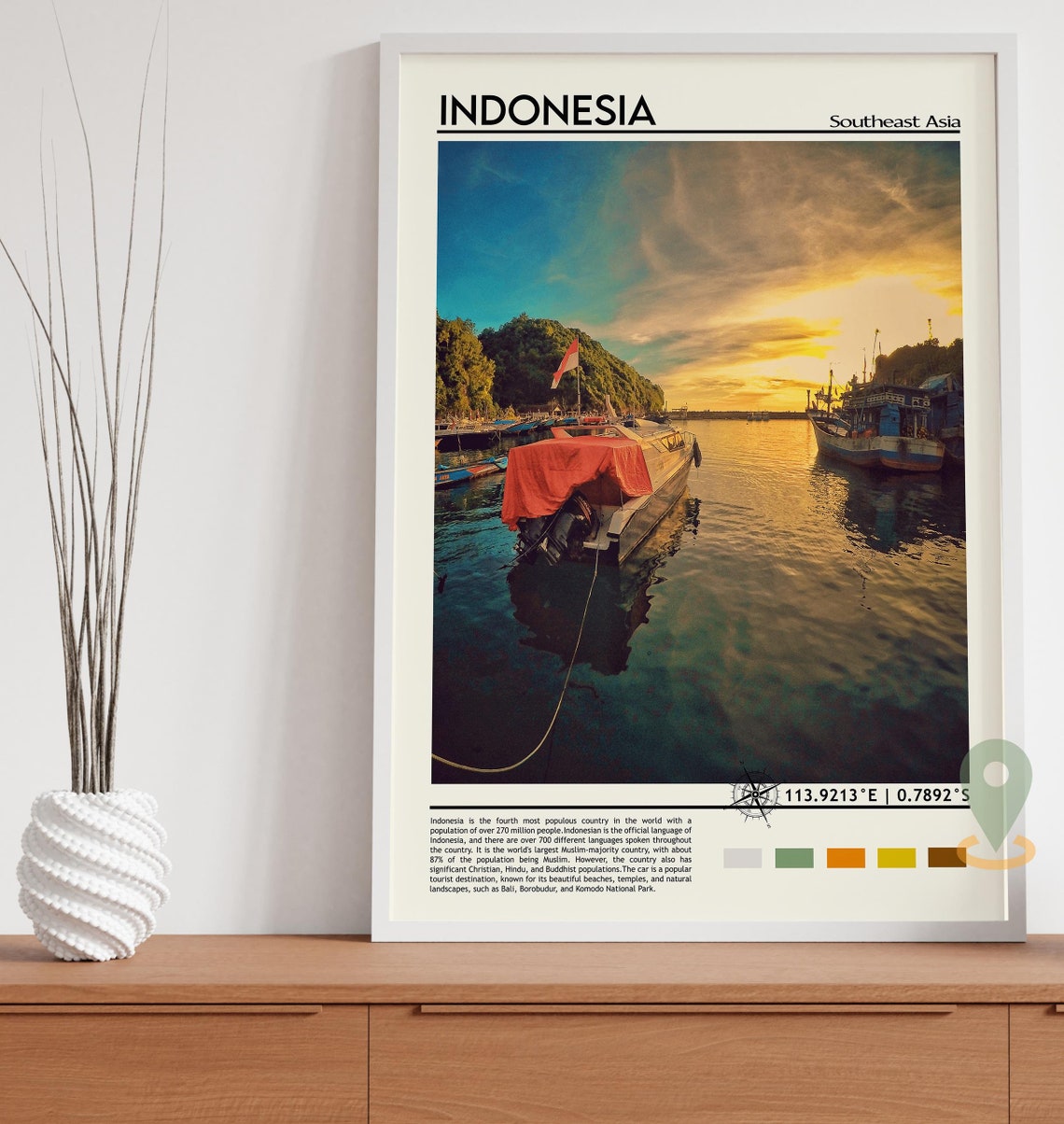 Indonesia Print Indonesia Art Indonesia Poster Indonesia Photo Indonesia Poster Print Indonesia Painting Jakarta Poster Jakarta City - Image 3