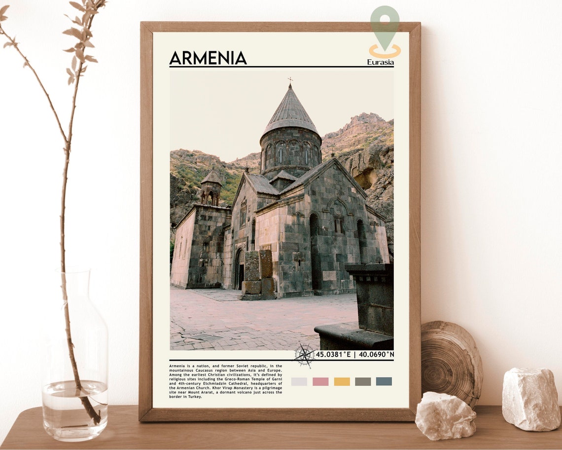 Armenia Print Armenia Art Armenia Poster Armenia Photo Armenia Poster Print Armenia Painting Yerevan Travel Poster Vintage Poster