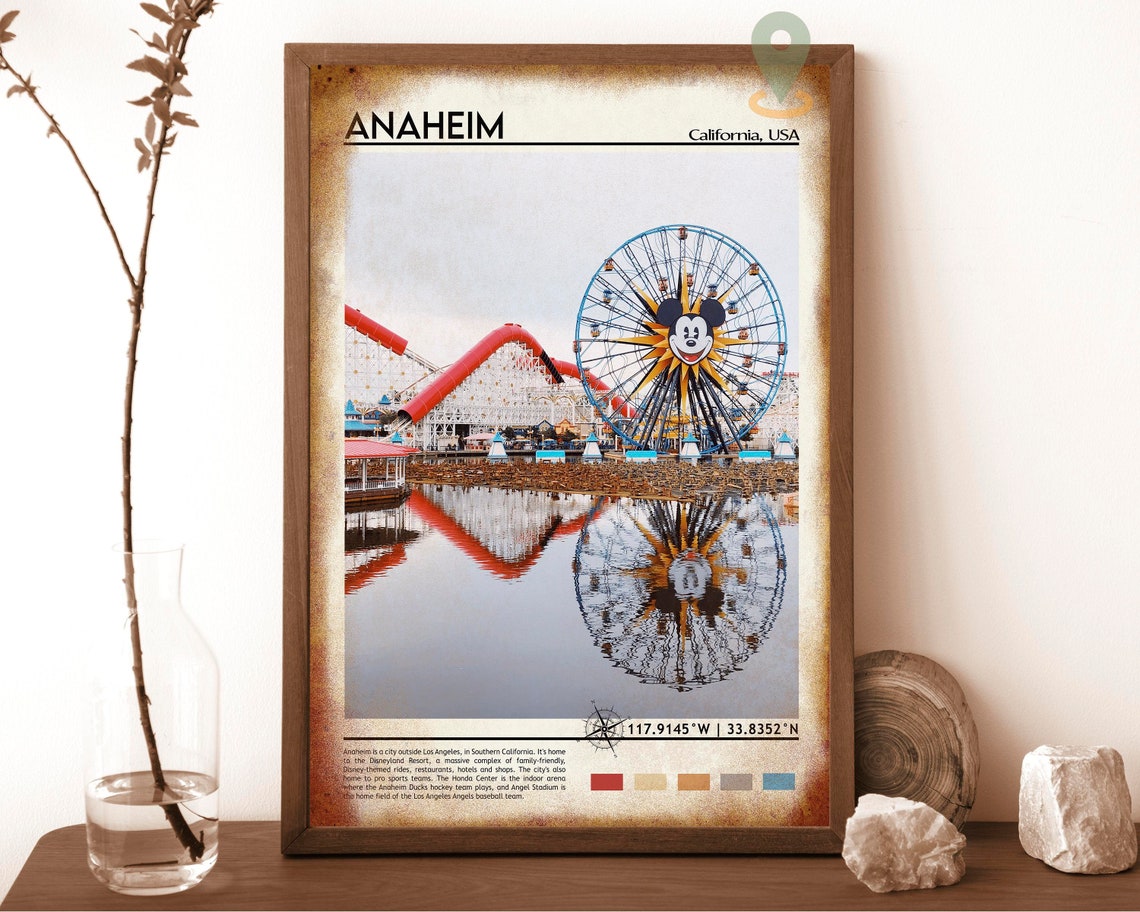 Anaheim Print Anaheim Poster Anaheim Wall Art Anaheim Travel Anaheim Art Print Anaheim Artwork Anaheim Photo Anaheim California Print - Image 6