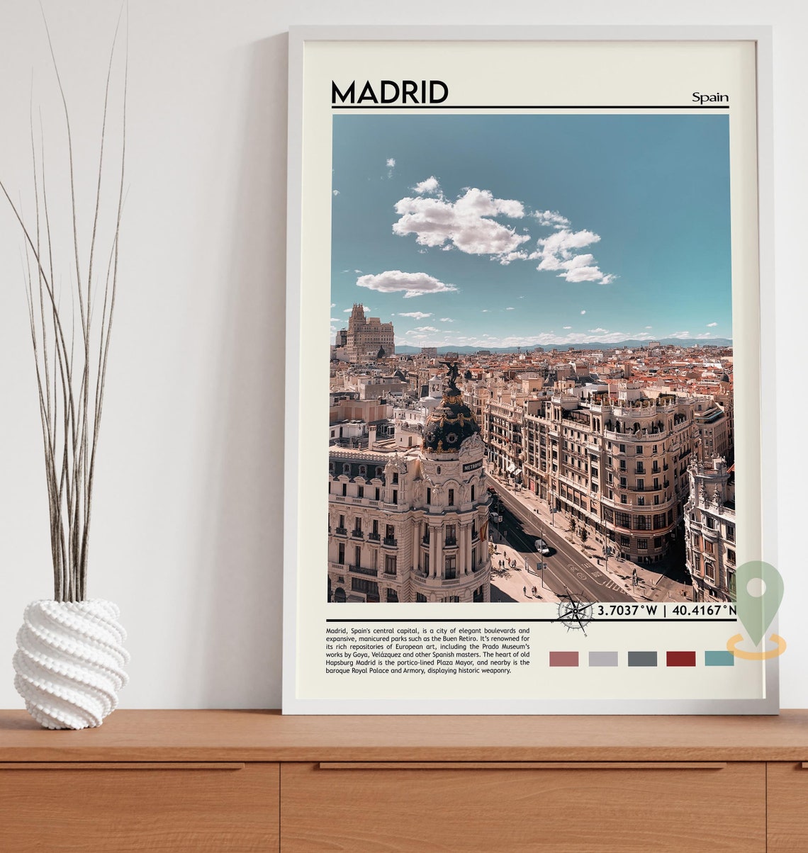Madrid Print Madrid Poster Madrid Wall Art Madrid Travel Madrid Art Print Madrid Artwork Madrid Photo Madrid Spain Print Madrid City - Image 3
