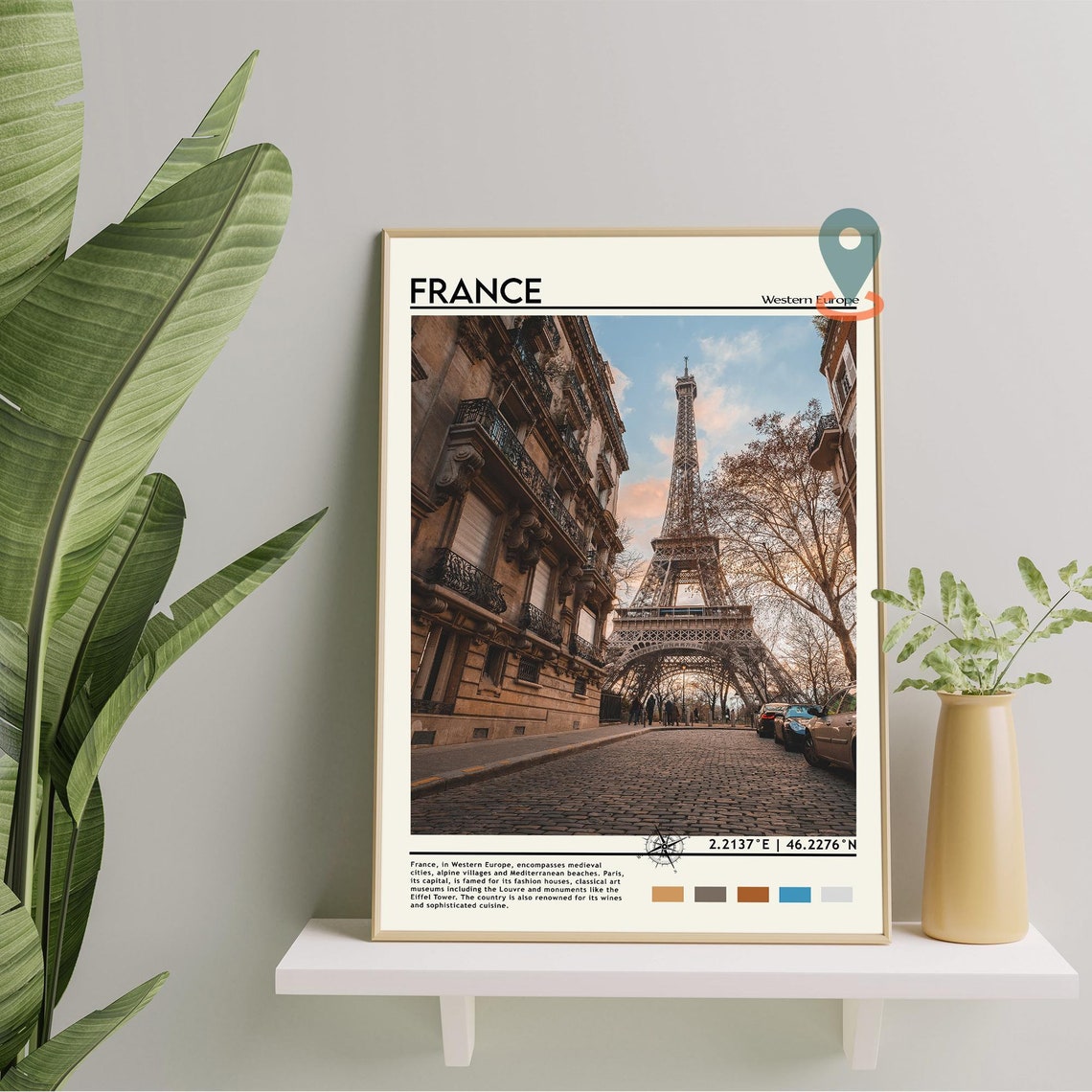 France Print Vintage Poster France Wall Art France Poster France Photo France Poster Print France Wall Dcor - Image 2