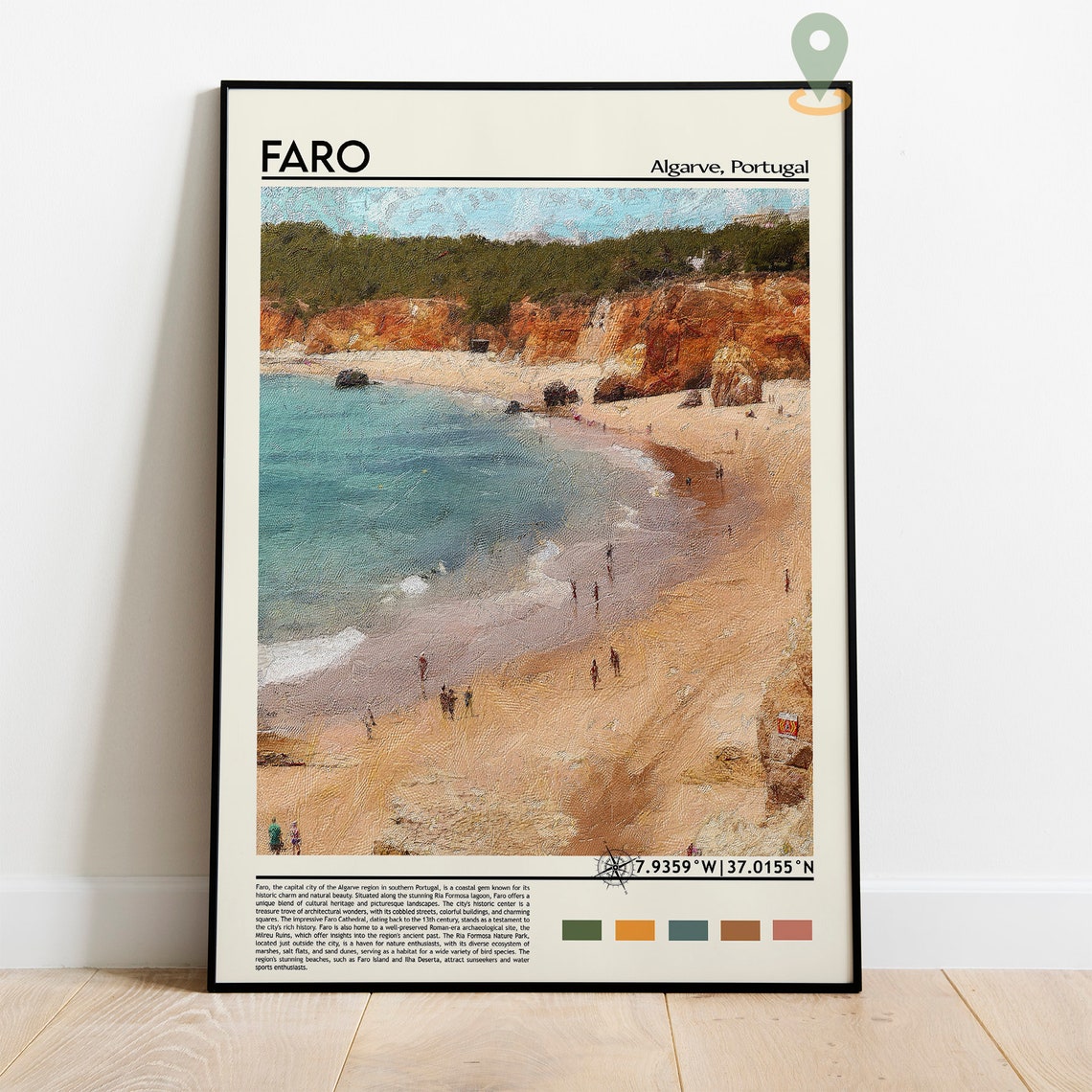 Faro Print Faro Poster Faro Wall Art Faro Travel Print Faro Art Print Faro Artwork Faro Photo Portugal Print Algarve Travel Poster - Image 2