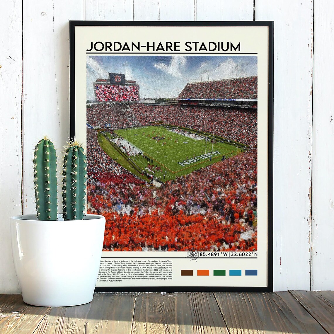 Jordan-Hare Stadium Auburn Alabama College Football Stadium Print - Image 3