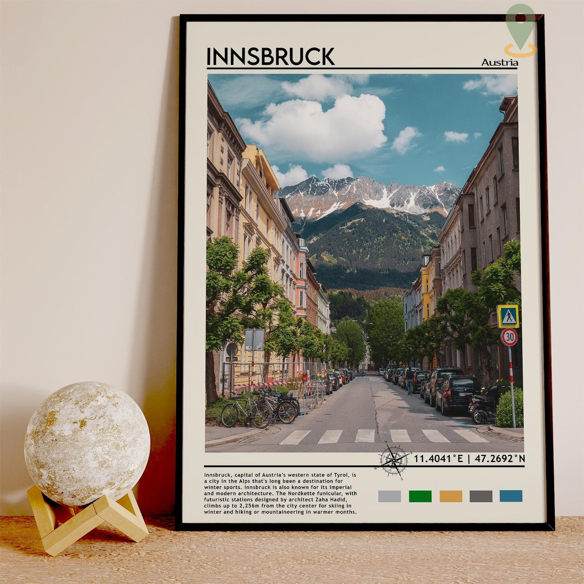 Innsbruck Print Vintage Poster Innsbruck Art Innsbruck Poster Innsbruck Photo Innsbruck Poster Print Austria Poster Innsbruck City - Image 5