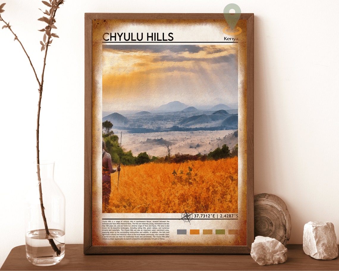 Chyulu Hills Print Chyulu Hills Poster Chyulu Hills Wall Art Chyulu Hills Travel Print Chyulu Hills Art Print Chyulu Hills Artwork - Image 6