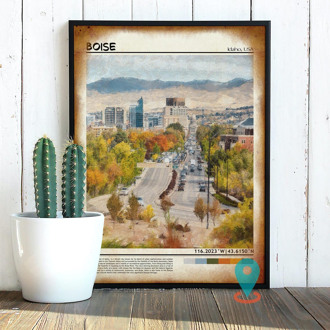 Boise Print Boise Wall Art Boise Poster Boise Photo Boise Poster Print Boise Travel Poster Boise Idaho Poster - Image 2