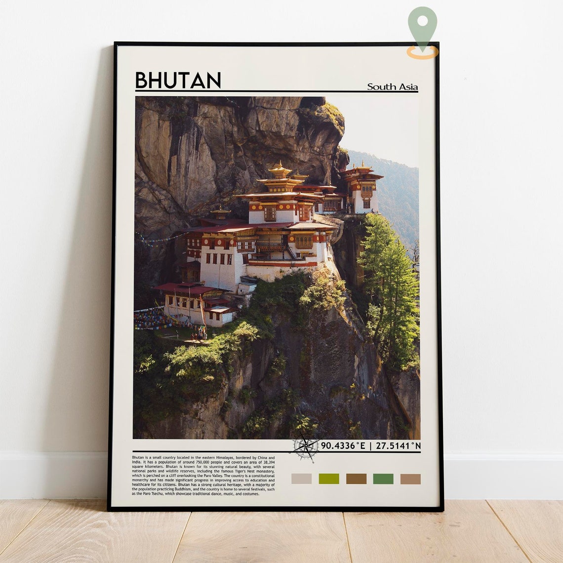 Bhutan Iconic Tigers Nest Cliff Monastery South Asia Photo Poster - Image 5
