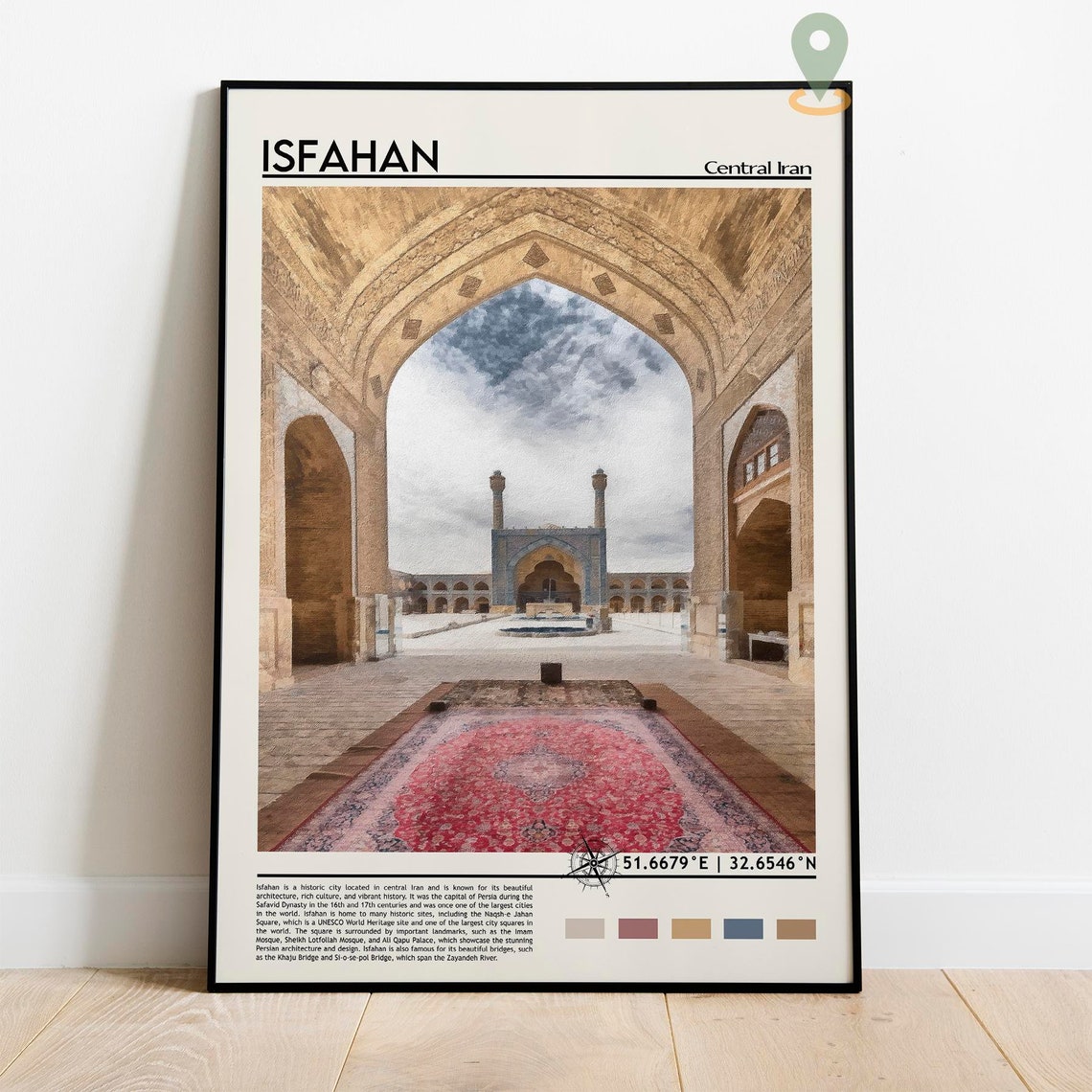 Isfahan Print Isfahan Poster Isfahan Wall Art Isfahan Travel Isfahan Art Print Isfahan Artwork Isfahan Photo Isfahan Iran Print - Image 2