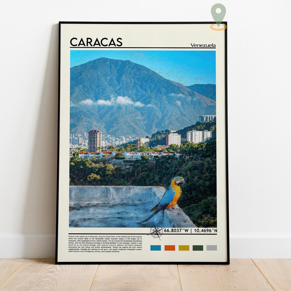 Caracas Print Vintage Poster Caracas Wall Art Caracas Poster Caracas Photo Caracas Poster Print Caracas Wall Decor Venezuela Poster - Image 2