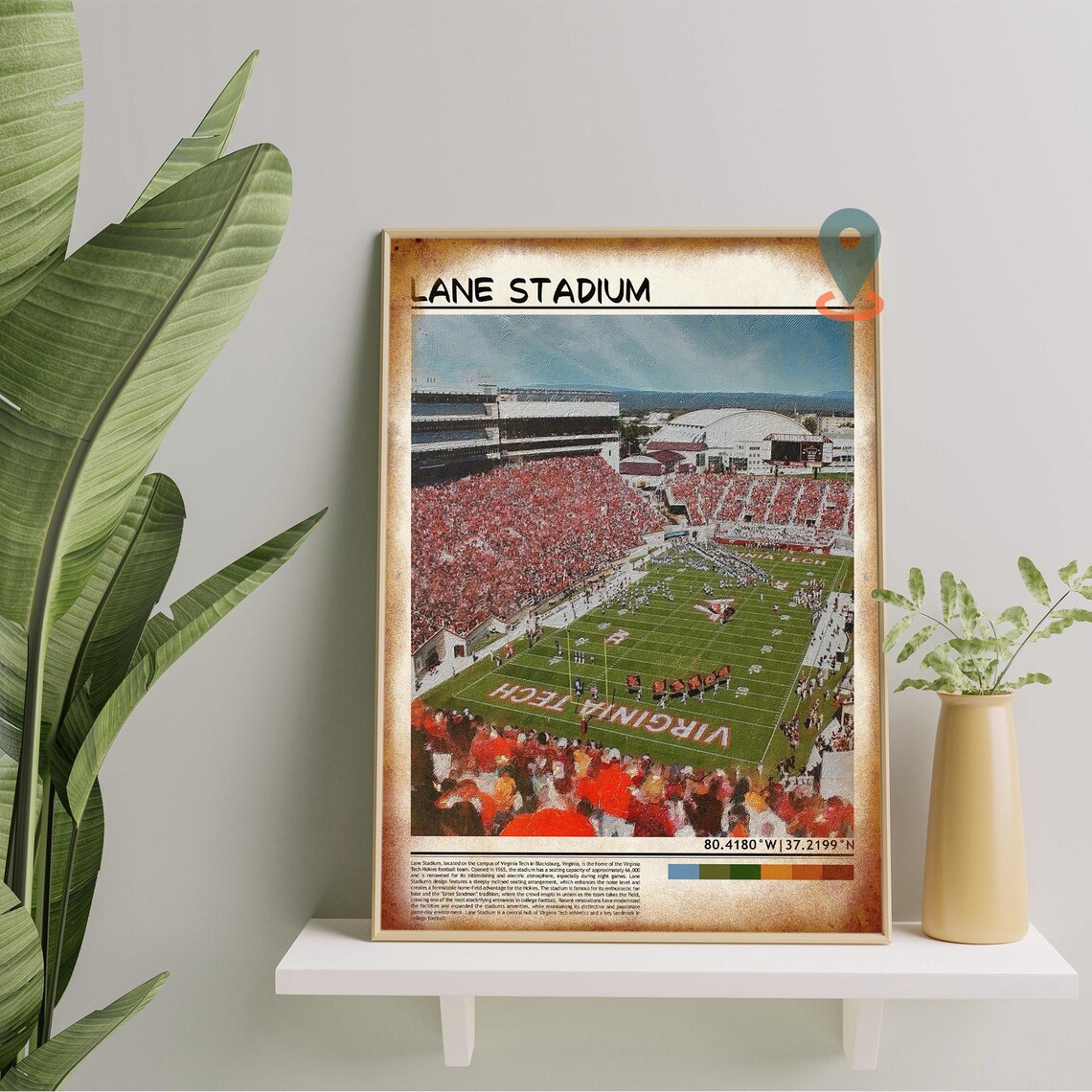 Lane Stadium Virginia Tech Hokies College Football Game Poster - Image 5