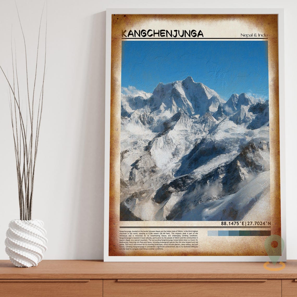 Kangchenjunga Print Kangchenjunga Poster Kangchenjunga Wall Art Kangchenjunga Art Print Kangchenjunga Photo Mountain Climbing Gifts - Image 5
