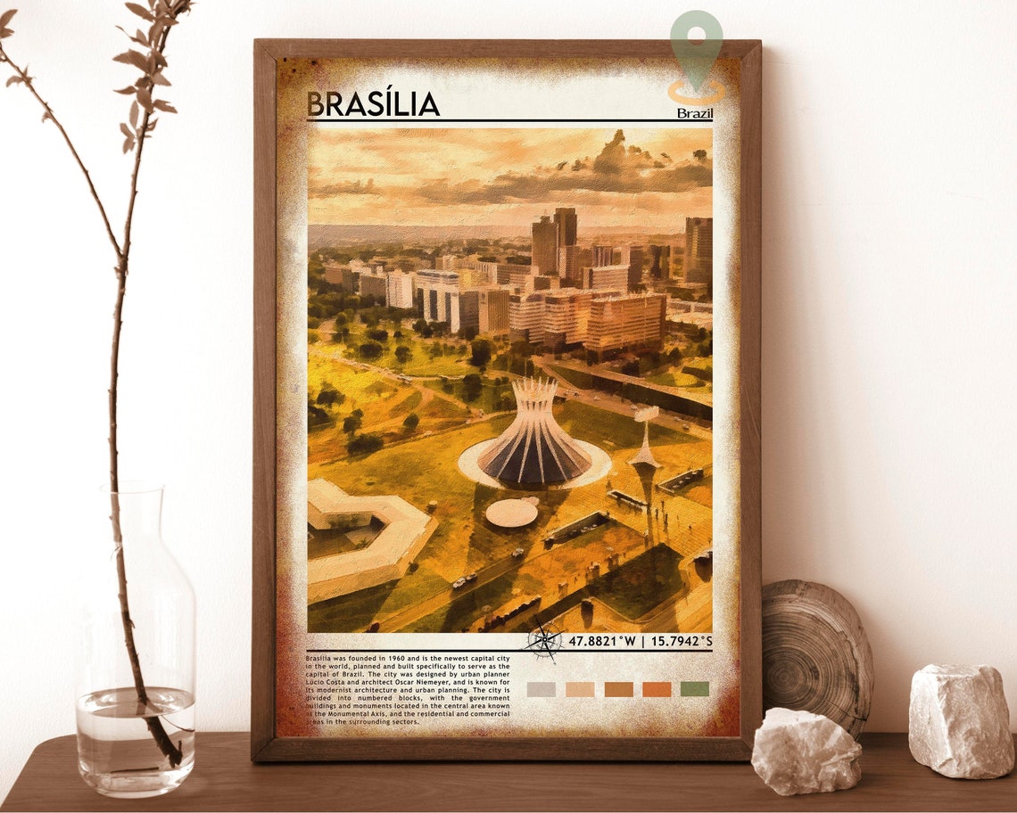 Braslia Print Braslia Art Braslia Poster Braslia Photo Braslia Painting Braslia Poster Braslia Art Work Brazil Poster Brazil - Image 6