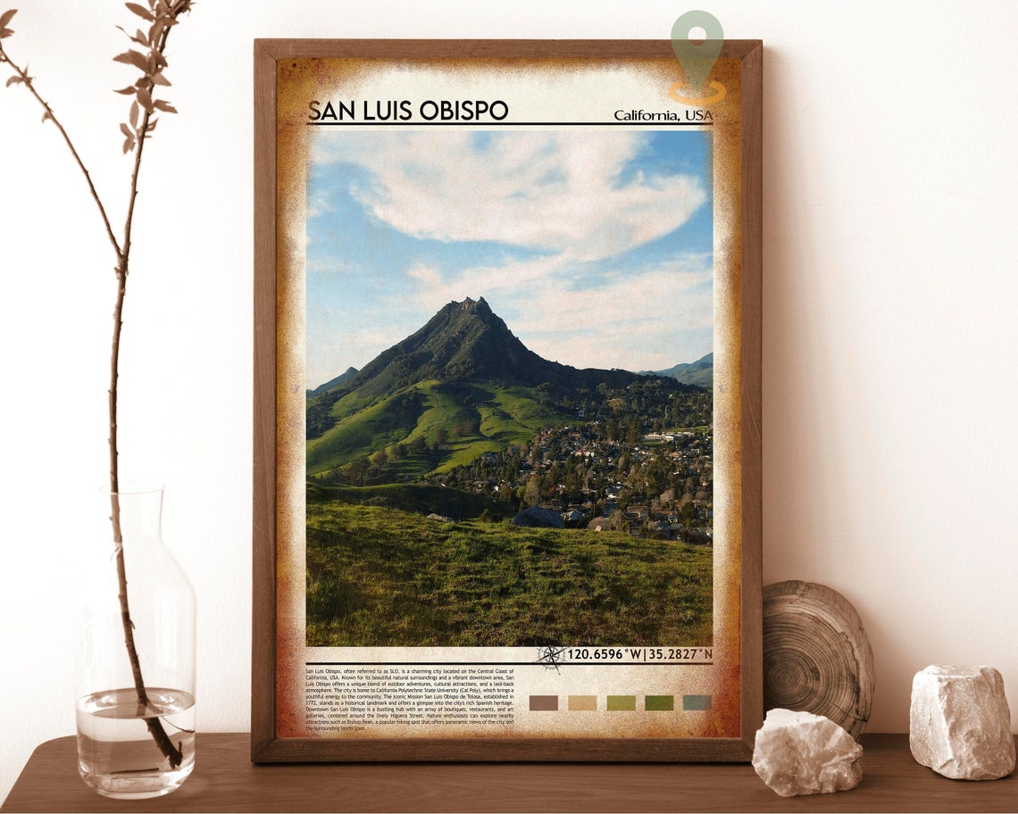 San Luis Obispo Travel Poster San Luis Obispo Wall Art San Luis Obispo Poster Print Photo San Luis Obispo Decor California Usa - Image 6
